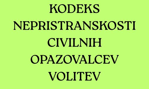 Kodeks nepristranskosti civilnih opazovalcev volitev