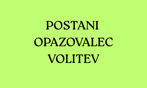 Postani opazovalec volitev