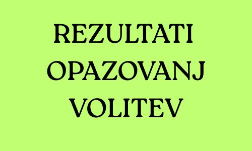 Rezultati opazovanj volitev 2026